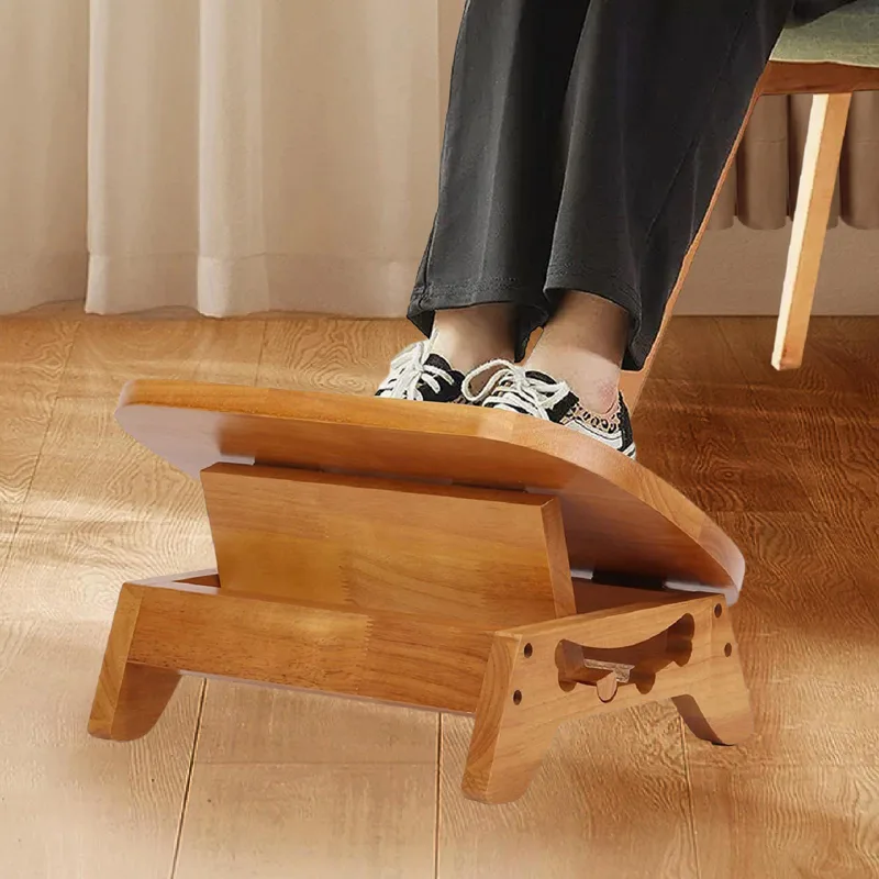 Footrest Under Desk - 職場のデスクの下用フットレスト 実用的なリバーシブルオフィスチェア 調節可能な人間工学に基づいた快適なコンピューターデスク用フットスツール