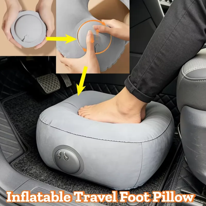 Footrest Under Desk - インフレータブルフットレスト枕 PVC フットレストエアピロークッション 旅行 オフィス 自宅用