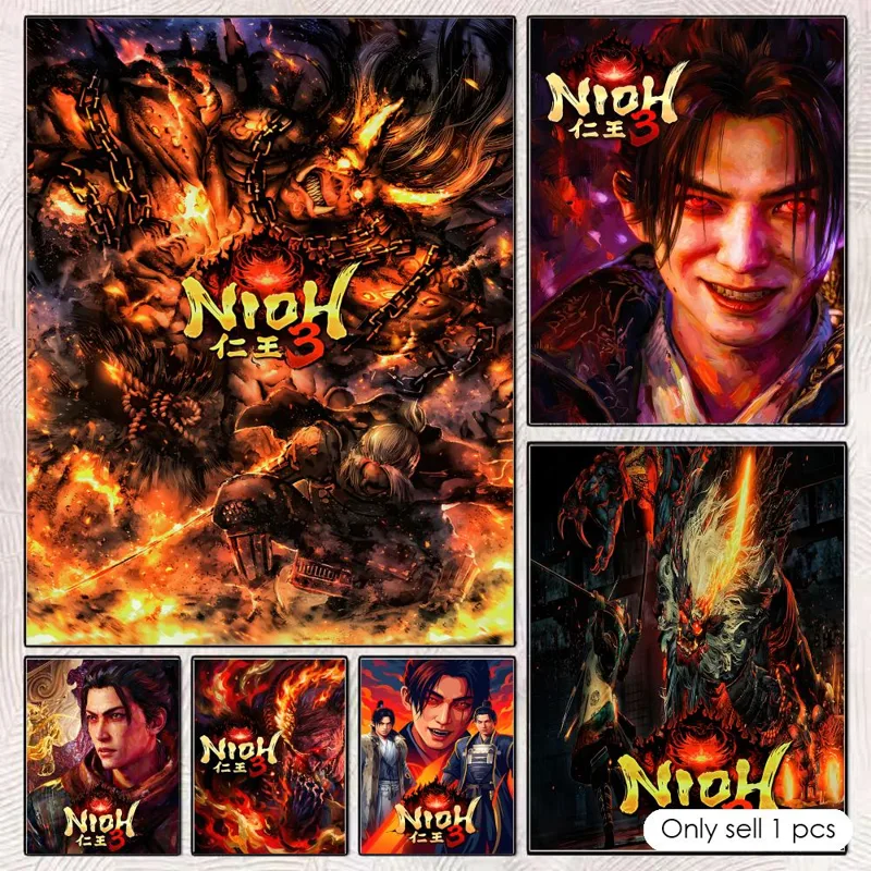 Esports Gaming Poster - アクションゲーム N-NiohS ポスター ウォールアート 残留物のないポスター ゲームルーム、Eスポーツラウンジ、ティーンの寝室、寮の壁の装飾に最適