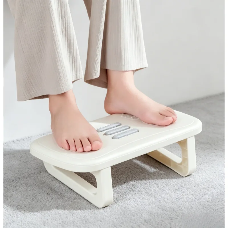 Footrest Under Desk - 人間工学に基づいたデスク下フットレスト、ポータブルマッサージローラーフットスツール、自宅オフィス用リラックスフットサポート