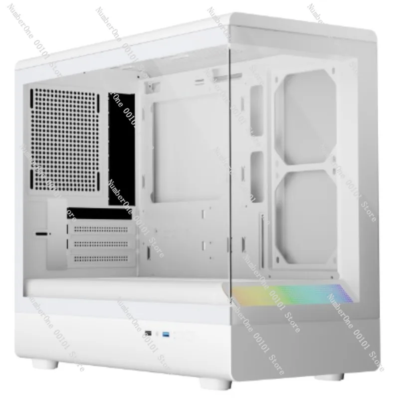 Esports Gaming Pc Build - パノラマ強化ガラスゲーミングPCケース、フルサイドビュー、水冷対応ATXミッドタワー、eスポーツビルド用デスクトップコンピューターシャーシ