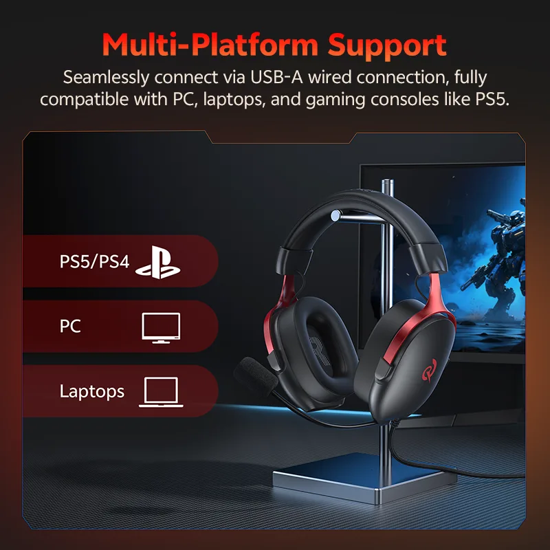 QCY VN200 Pro H7GM USBゲーミングヘッド - Gaming Headset 7.1 のレビューと価格