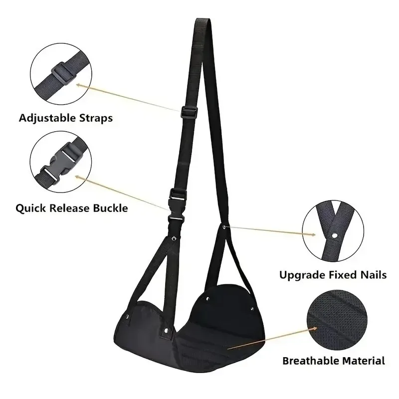 1PC ポータブルフットハンモック調節可能なストラップオフィ - Footrest Under Desk のレビューと価格