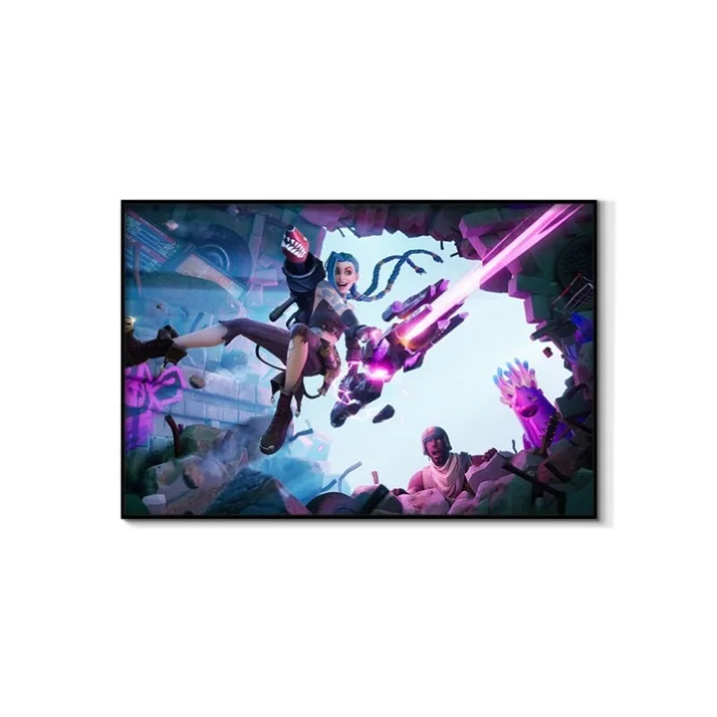 Arcane Jinx ダブルバージョン フレームなしキャン - Esports Gaming Poster のレビューと価格