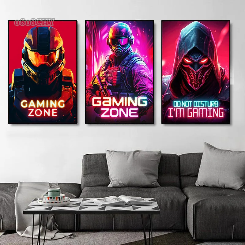 ドラゴンバスインスペースアーマーゲームゾーンキャンバスポスタ - Esports Gaming Poster のレビューと価格