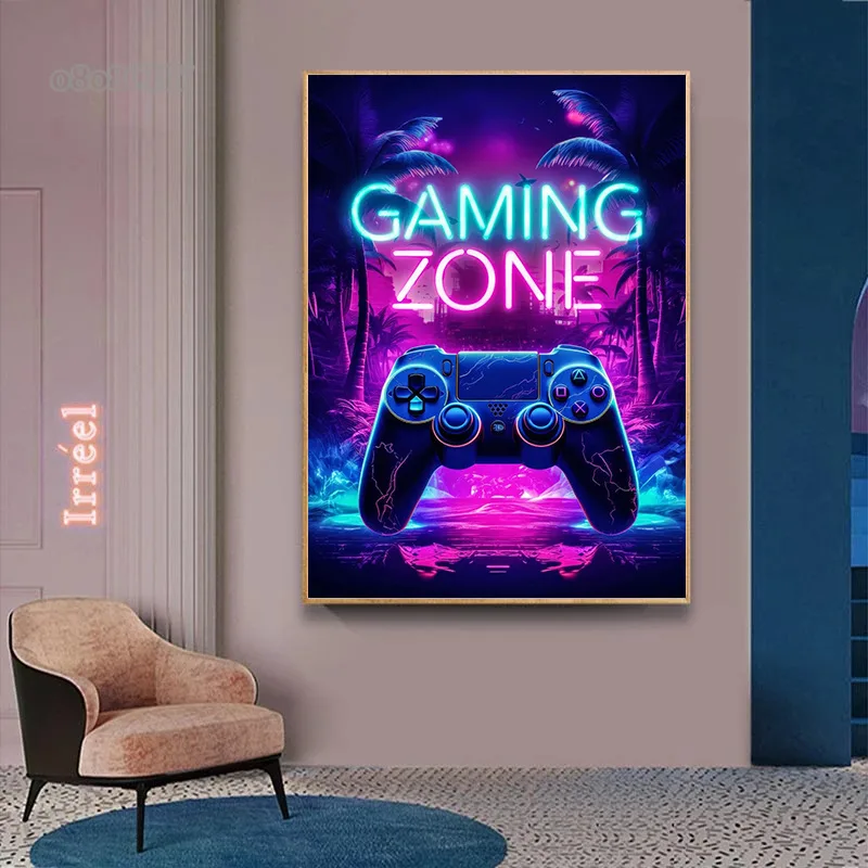 ドラゴンバスインスペースアーマーゲームゾーンキャンバスポスタ - Esports Gaming Poster のレビューと価格