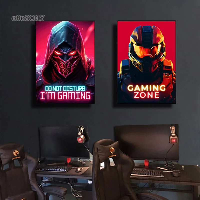ドラゴンバスインスペースアーマーゲームゾーンキャンバスポスタ - Esports Gaming Poster のレビューと価格
