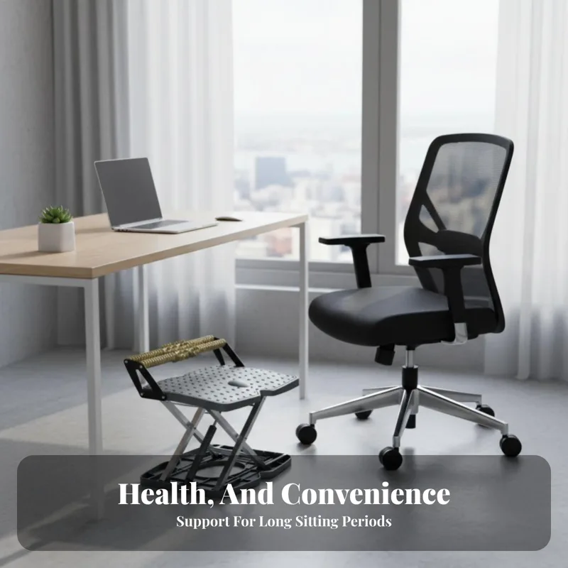 調節可能なパッド入りフットスツール、滑り止め表面、調節可能な - Footrest Under Desk のレビューと価格