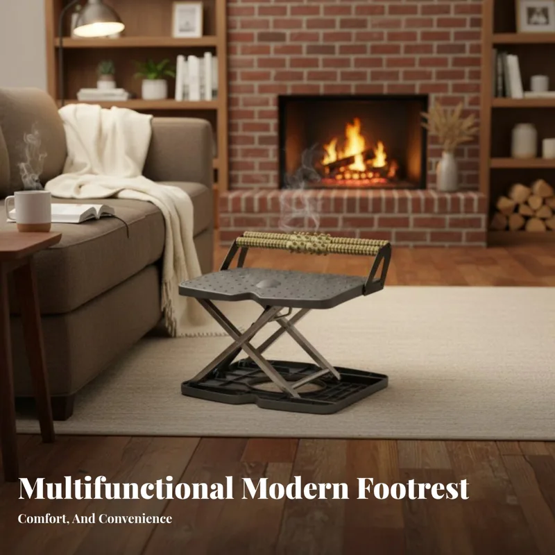 調節可能なパッド入りフットスツール、滑り止め表面、調節可能な - Footrest Under Desk のレビューと価格