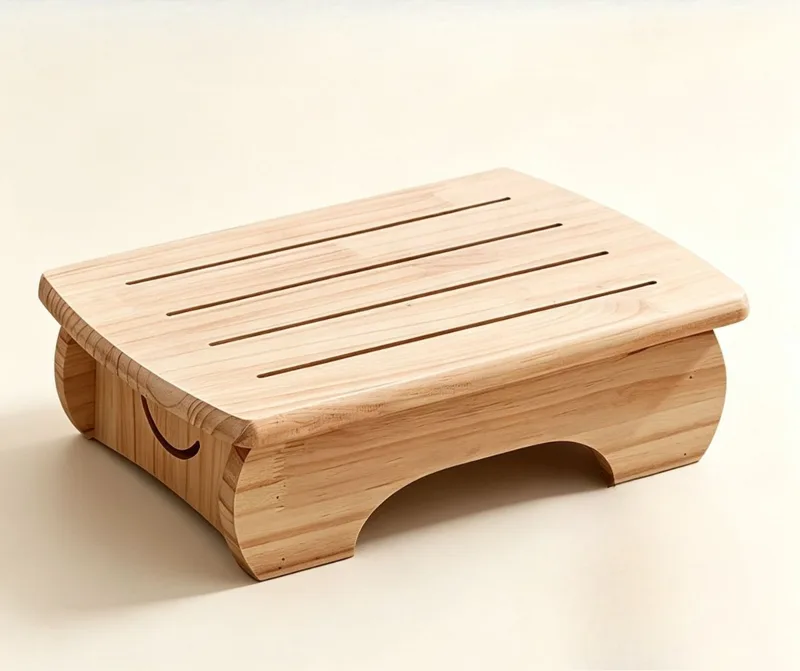 木製スツール 安定した足置き場所 ソリューション収納に優れた - Footrest Under Desk のレビューと価格
