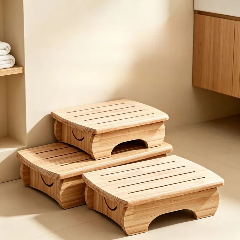 木製スツール 安定した足置き場所 ソリューション収納に優れた - Footrest Under Desk のレビューと価格