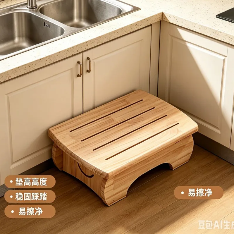 木製スツール 安定した足置き場所 ソリューション収納に優れた - Footrest Under Desk のレビューと価格