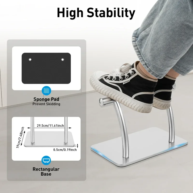 職場のデスクの下用のステンレススチール製フットレスト、理髪店 - Footrest Under Desk のレビューと価格