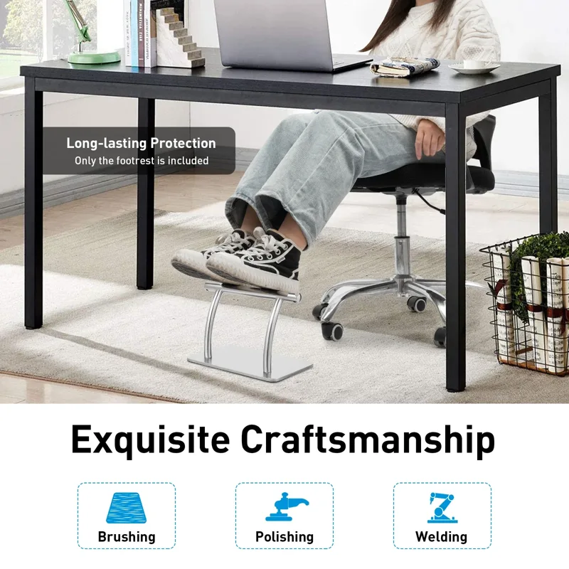 職場のデスクの下用のステンレススチール製フットレスト、理髪店 - Footrest Under Desk のレビューと価格