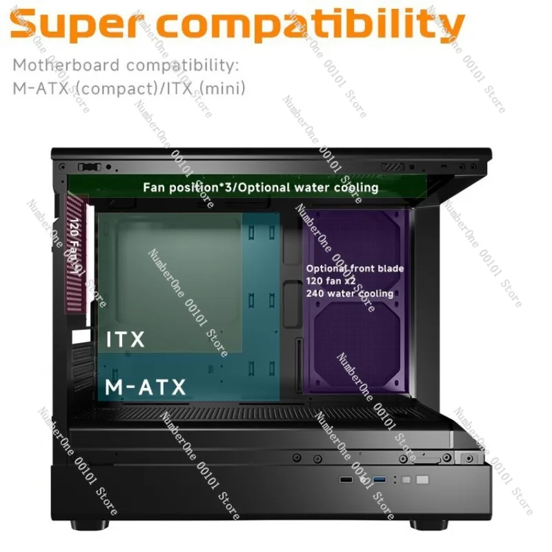 パノラマ強化ガラスゲーミングPCケース、フルサイドビュー、水 - Esports Gaming Pc Build のレビューと価格