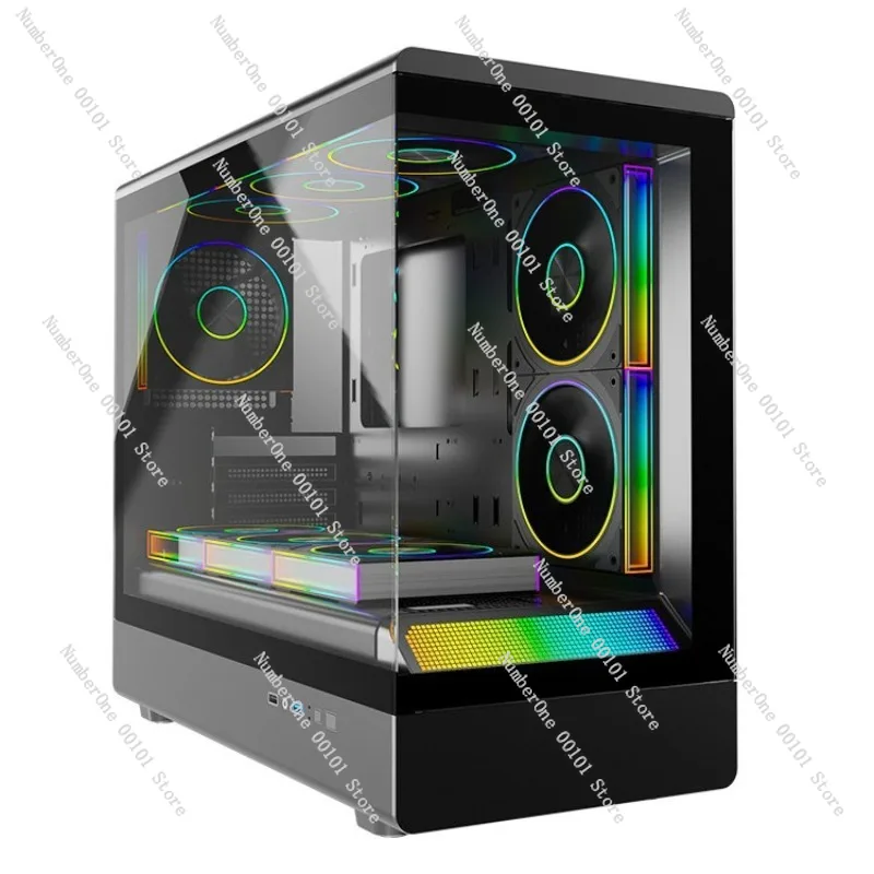 パノラマ強化ガラスゲーミングPCケース、フルサイドビュー、水 - Esports Gaming Pc Build のレビューと価格